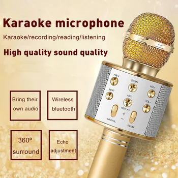 MAMEN WS 858 Bluetooth Wireless Microphone Karaoke Professional Speaker Handheld consender KTV Video Studio record Music Player
MAMEN WS 858 Bluetooth Wireless Microphone Karaoke Professional Speaker Handheld consender KTV Video Studio record Music Player