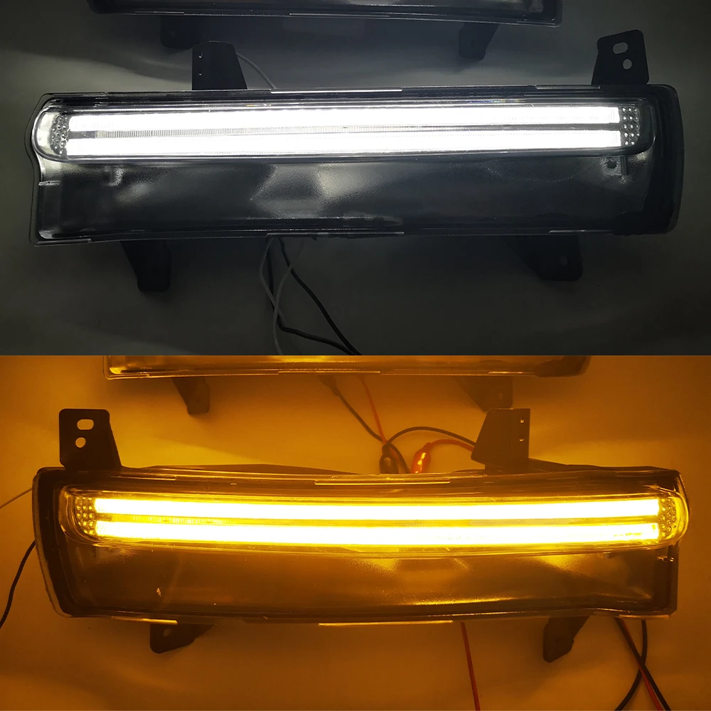 CSCSNL 1 Set Car LED DRL Daytime running light With yellow turn Signal Light For Jeep Compass 2017 2018 2019 2020 | Автомобили и