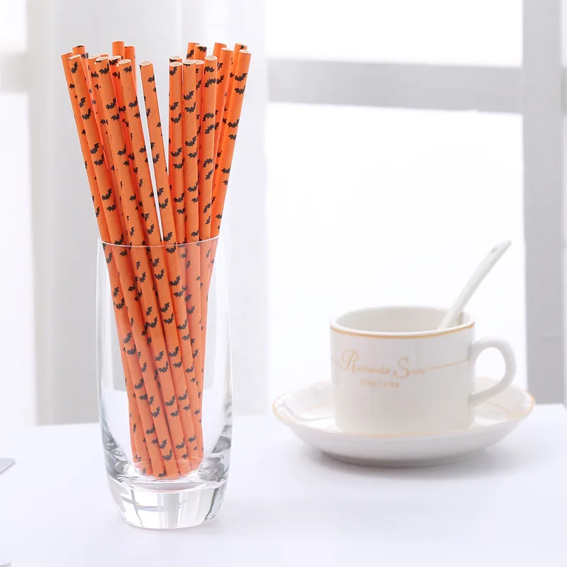 25pcs Halloween Black Paper Straws Home Party Decor Halloween Props Decoration Pumpkin Bat Skeleton Pattern Disposable Straw
25pcs Halloween Black Paper Straws Home Party Decor Halloween Props Decoration Pumpkin Bat Skeleton Pattern Disposable Straw