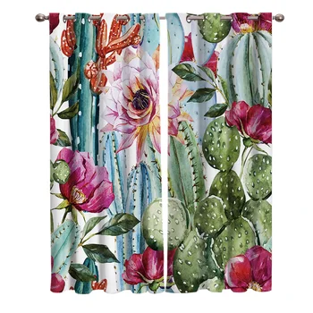 Plant Cactus Flower Art Window Curtains Living Room Fabric Drapes Curtain Home Decor Curtains for Bedroom 
Plant Cactus Flower Art Window Curtains Living Room Fabric Drapes Curtain Home Decor Curtains for Bedroom