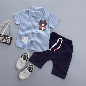 Baby Boy Infant Summer Clothes Cartoon Bear Striped Short Sleeved Shirts + Shorts Outfits Kids Bebes Jogging Suits Tracksuits
Baby Boy Infant Summer Clothes Cartoon Bear Striped Short Sleeved Shirts + Shorts Outfits Kids Bebes Jogging Suits Tracksuits