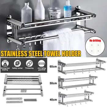 3 size Towel Racks Bar Hanging Holder Bathroom Kitchen Cabinet Shelf Rack Stainless Steel Towel Holder Wall-mounted Towel Rack
3 size Towel Racks Bar Hanging Holder Bathroom Kitchen Cabinet Shelf Rack Stainless Steel Towel Holder Wall-mounted Towel Rack