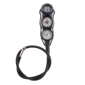Scuba Dive Console 70m Submersible Depth Gauge Tank Pressure Checker + Compass for Diving Snorkeling Underwater Activities
Scuba Dive Console 70m Submersible Depth Gauge Tank Pressure Checker + Compass for Diving Snorkeling Underwater Activities