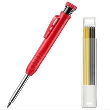 Solid Carpenter Pencil Set With 1box Lead Built-In Sharpener Deep Hole Pencil Construction Bricklayers 14.5cm Woodworking Marker 
Solid Carpenter Pencil Set With 1box Lead Built-In Sharpener Deep Hole Pencil Construction Bricklayers 14.5cm Woodworking Marker