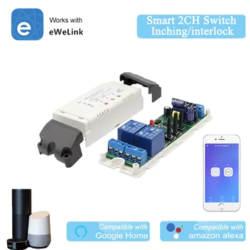 Alexa Compatible DIY WiFi 2 Channel Switch Inching Interlock Selflock Wifi Module Ewelink App Control Remote Control Switch
Alexa Compatible DIY WiFi 2 Channel Switch Inching Interlock Selflock Wifi Module Ewelink App Control Remote Control Switch