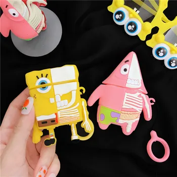 cute 3D cartoon funny dissect Sponge Patrick Star soft Wireless Bluetooth Earphone case For Airpods 2 1 Silicone Soft Cover box
cute 3D cartoon funny dissect Sponge Patrick Star soft Wireless Bluetooth Earphone case For Airpods 2 1 Silicone Soft Cover box