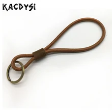 Oryginalny Handmade Vintage Unisex brelok torba typu worek moda etui na klucze mężczyźni breloczki proste kobiety organizer do kluczy gorąca sprzedaż(China)