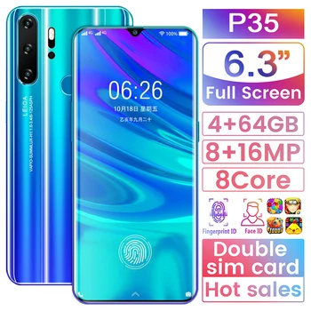 SAILF P35 Plus Android 9.0 Octa Core Mobile Phone 6.3' FHD 8+ 16MP Triple Camera 4G RAM 64GB ROM Smartphone gsm wcdma unlocked
SAILF P35 Plus Android 9.0 Octa Core Mobile Phone 6.3' FHD 8+ 16MP Triple Camera 4G RAM 64GB ROM Smartphone gsm wcdma unlocked