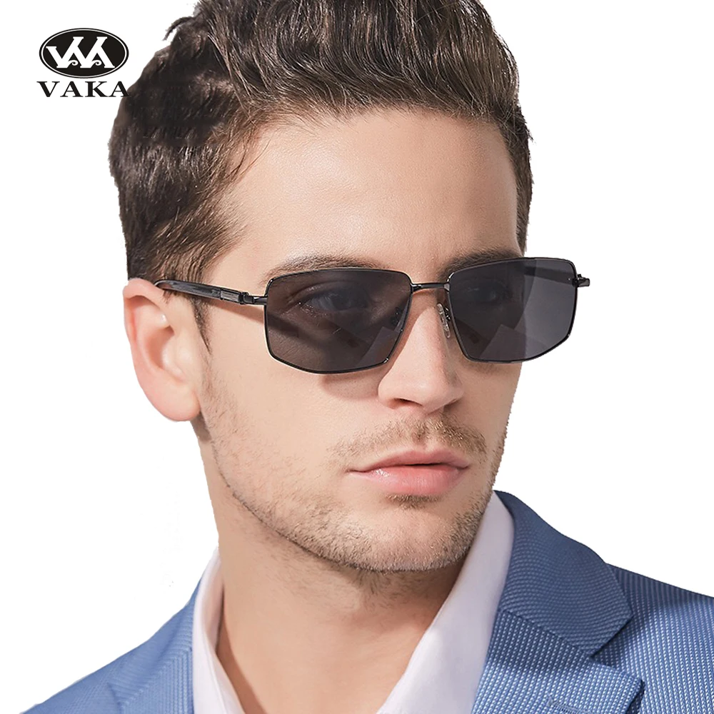 

2020 cool Mens Polarized Sunglasses Retro Rectangle Polarizer Lens Sun Glasses Fashion Classical Night Vision Eyewear