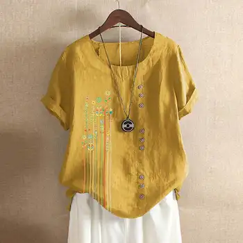 Fashion Printed Shirt Women's Summer Blouse 2020 ZANZEA Vintage Short Sleeve Shirts Female O Neck Blusas Plus Size Tunic Tops
Fashion Printed Shirt Women's Summer Blouse 2020 ZANZEA Vintage Short Sleeve Shirts Female O Neck Blusas Plus Size Tunic Tops