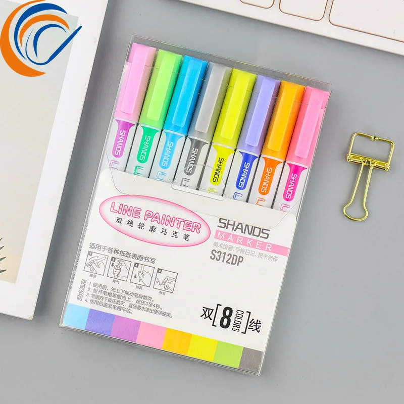 Double Line Color Painting Pen 8/12 Colors Pet Set Water Based Marker Color Signature Outline Pen
Double Line Color Painting Pen 8/12 Colors Pet Set Water Based Marker Color Signature Outline Pen