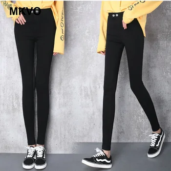 Black plus velvet thickening bottoming pants wearing a slim feet thin pencil trousers winter warm outside wearing trousers M-3XL
Black plus velvet thickening bottoming pants wearing a slim feet thin pencil trousers winter warm outside wearing trousers M-3XL