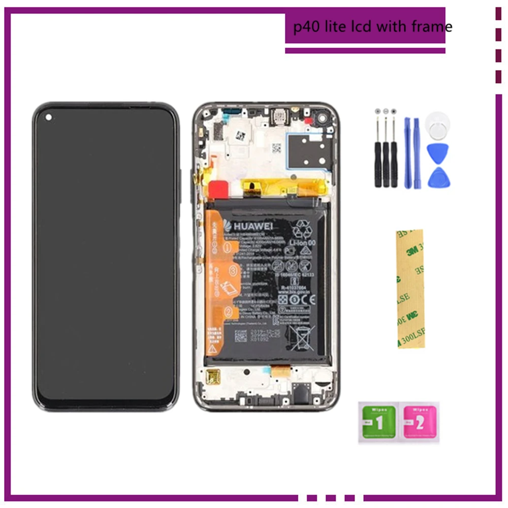 P40 Lite display 6.4 inch For Huawei p40 lite LCD Display lite/nova 6 SE Touch Screen Digitizer Assembly parts+tools | Мобильные