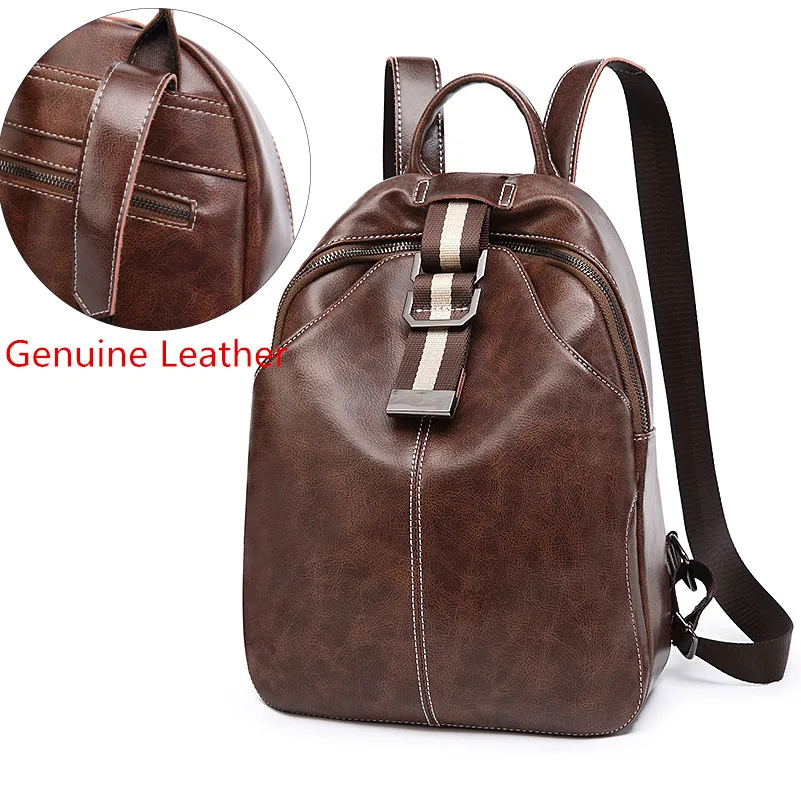 Fashion Waterproof Women Backpack Designer Genuine Leather Backpack Female Large Capacity Bookbag Simple Back Pack Mochila
Fashion Waterproof Women Backpack Designer Genuine Leather Backpack Female Large Capacity Bookbag Simple Back Pack Mochila