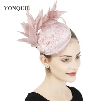 Gorgeous women fashion satin hair fascinators with fancy feather show race nice headwear peach formal hair accessory 6pcs/lot
Gorgeous women fashion satin hair fascinators with fancy feather show race nice headwear peach formal hair accessory 6pcs/lot