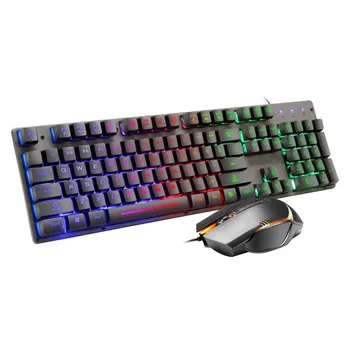 Keyboard Mouse Set LED Ergonomic Design Wired USB Gaming Keyboard Mouse Set Computer Accessories For PC Laptops Game #LR4
Keyboard Mouse Set LED Ergonomic Design Wired USB Gaming Keyboard Mouse Set Computer Accessories For PC Laptops Game #LR4