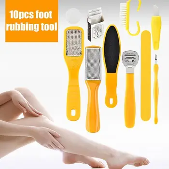 10 in 1 Foot Scrubber Professional Pedicure Tools Kit Callu Foot Rasp Cleaner Feet Scrubber File Set Exfoliating Remover Y1R2
10 in 1 Foot Scrubber Professional Pedicure Tools Kit Callu Foot Rasp Cleaner Feet Scrubber File Set Exfoliating Remover Y1R2