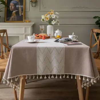 Geometry Home Decorative Table Cloth Linen Wave Jacquard With Tassel Tablecloth Rectangular Wedding Dining Table Cover Tea Cloth
Geometry Home Decorative Table Cloth Linen Wave Jacquard With Tassel Tablecloth Rectangular Wedding Dining Table Cover Tea Cloth