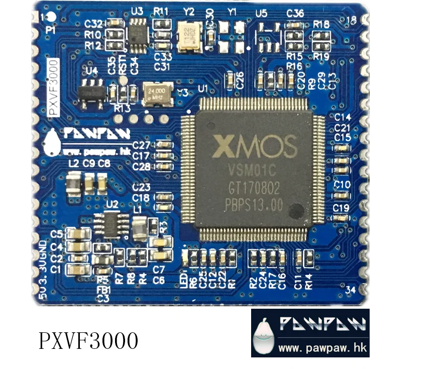 PXVF3000 / XMOS XVF3000 Microphone Array, Integrated Echo Cancellation, Far Field Pickup Algorithm
PXVF3000 / XMOS XVF3000 Microphone Array, Integrated Echo Cancellation, Far Field Pickup Algorithm