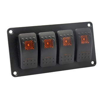 IZTOSS 12V-24V DC 4 Gang Car Marine Boat RV Orange LED Toggle Rocker Switch Panel for RV Car Boat
IZTOSS 12V-24V DC 4 Gang Car Marine Boat RV Orange LED Toggle Rocker Switch Panel for RV Car Boat