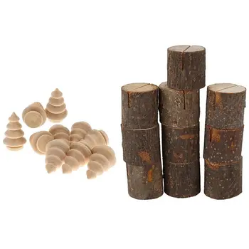 Wood Base Wedding Table Name Party Decoration Card Holders with Christmas Tree Peg Dolls Party Cake Toppers Pack of 10 
Wood Base Wedding Table Name Party Decoration Card Holders with Christmas Tree Peg Dolls Party Cake Toppers Pack of 10