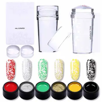 PICT YOU Nail Art Templates Clear Jelly Silicone Nail Stamping Plates Scraper With Cap Transparent 2.8cm Nail Stamp
PICT YOU Nail Art Templates Clear Jelly Silicone Nail Stamping Plates Scraper With Cap Transparent 2.8cm Nail Stamp