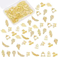 126pcs Gold Metal Nail Studs Mushroom Hear Leaf Feather Nail Charms Kit 3D Nail Art Jewelry Decoration Resin Filling 9Styles
126pcs Gold Metal Nail Studs Mushroom Hear Leaf Feather Nail Charms Kit 3D Nail Art Jewelry Decoration Resin Filling 9Styles