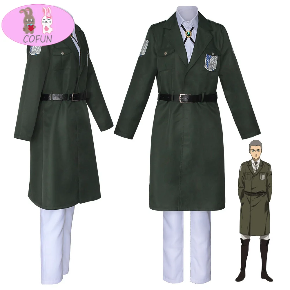 COFUN Anime Attack On Titan Survey Corps Recon Corps Green Suit Women Men Costume
COFUN Anime Attack On Titan Survey Corps Recon Corps Green Suit Women Men Costume