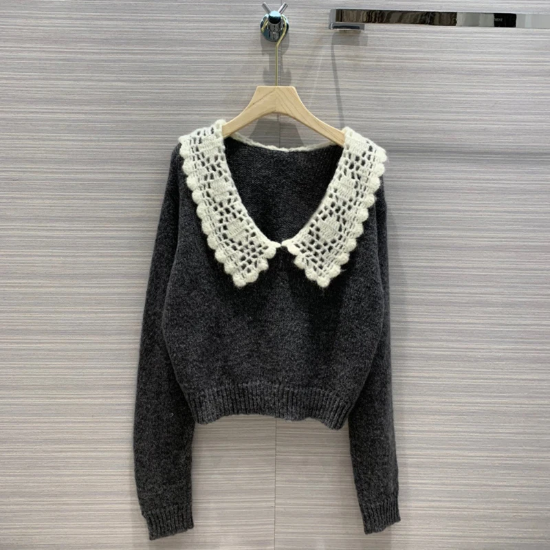 High End Fashion 11.8 Heavy Industry Crochet Mohair Contrast Color Patchwork Knit Pullover Sweater Women Double Sided Wear
High End Fashion 11.8 Heavy Industry Crochet Mohair Contrast Color Patchwork Knit Pullover Sweater Women Double Sided Wear