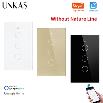 UNKAS Glass Panel 3 Gang 1 Way US Standard Wifi Touch Switch Tuya APP Control Wifi Smart Automation Wireless Single Fire Line
UNKAS Glass Panel 3 Gang 1 Way US Standard Wifi Touch Switch Tuya APP Control Wifi Smart Automation Wireless Single Fire Line