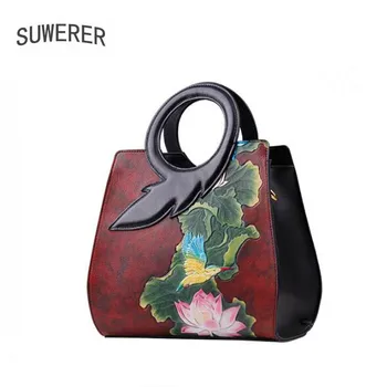 SUWERER 2020 New Women Genuine Leather handbags fashion real cowhide Embossed bag women famous brand leather Luxury handbags 
SUWERER 2020 New Women Genuine Leather handbags fashion real cowhide Embossed bag women famous brand leather Luxury handbags
