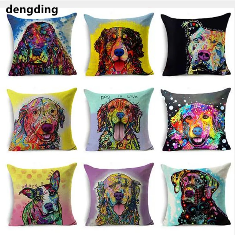 Bulldog Linen Pillow Cover Golden Retriever Labrador Dog Decorative Throw Pillow Case Home
Bulldog Linen Pillow Cover Golden Retriever Labrador Dog Decorative Throw Pillow Case Home