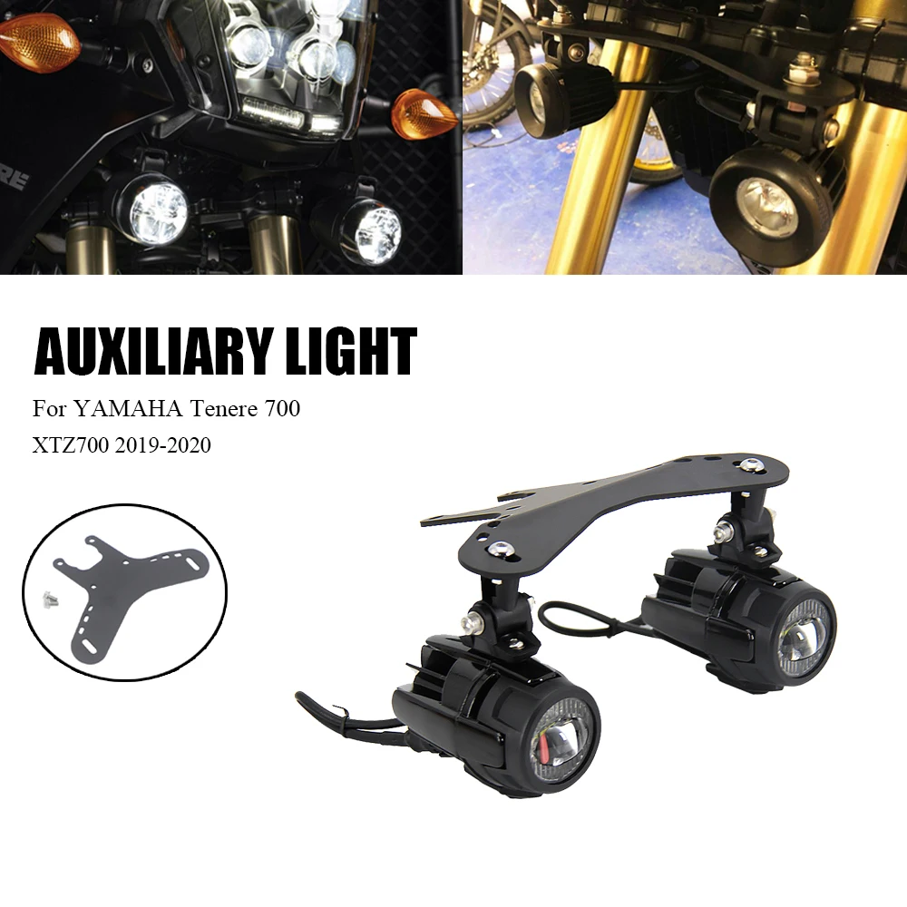 

For YAMAHA Tenere 700 T700 XTZ 700 T7 Motorcycle Fog Lights Auxiliary Bracket Driving Lamp Spotlight Bracket Holder Spot Light