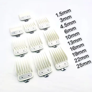 10pcs Professional Cutting Guide Comb for Wahl with Metal Clip 1.5/3/4.5/6/10/13/16/19/22/25MM
10pcs Professional Cutting Guide Comb for Wahl with Metal Clip 1.5/3/4.5/6/10/13/16/19/22/25MM