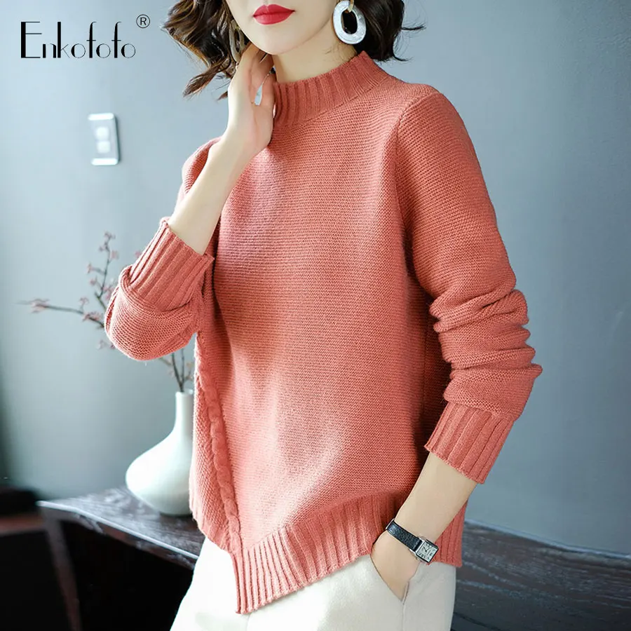 Half Turtleneck Sweater Women Pullover Irregular Knitted Ribbed Loose Jumper Autumn Winter Basic Female Sweater Truien Dames
Half Turtleneck Sweater Women Pullover Irregular Knitted Ribbed Loose Jumper Autumn Winter Basic Female Sweater Truien Dames