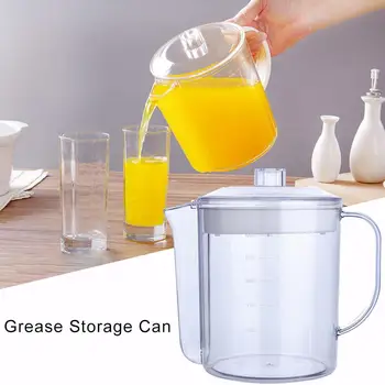 Transparent Oil Grease Storage Can High Temperature Resistance Grease Strainer Container Oil-filtering Separate Pot For Kitchen
Transparent Oil Grease Storage Can High Temperature Resistance Grease Strainer Container Oil-filtering Separate Pot For Kitchen