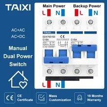 Manual Dual Power Transfer Switch / Interlock Circuit Breaker Photovoltaic Power AC 220V 380V DC500V With Leakage Protection
Manual Dual Power Transfer Switch / Interlock Circuit Breaker Photovoltaic Power AC 220V 380V DC500V With Leakage Protection