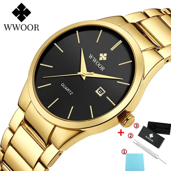 Watches Mens WWOOR Famous Brand Luxury Fashion Gold Men Watch Sports Military Waterproof Quartz Clock Original relogio masculino 
Watches Mens WWOOR Famous Brand Luxury Fashion Gold Men Watch Sports Military Waterproof Quartz Clock Original relogio masculino