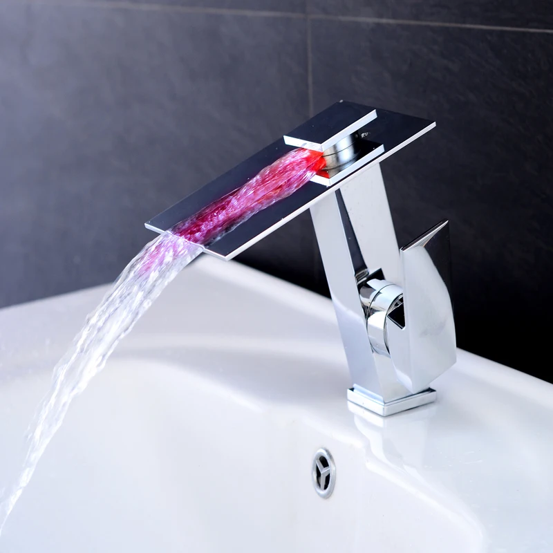 LED Faucet LED Bathroom Basin Faucet Brass Chrome Finished LED Waterfall Taps Water Power Basin Led Tap Mixer Torneira
LED Faucet LED Bathroom Basin Faucet Brass Chrome Finished LED Waterfall Taps Water Power Basin Led Tap Mixer Torneira