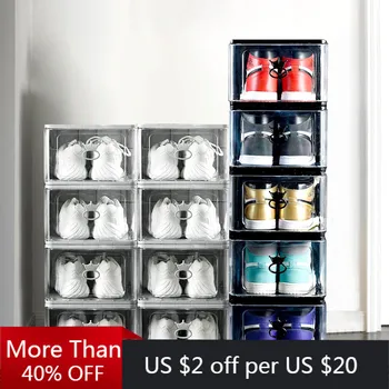 Transparent Clear Plastic Shoe Storage Box Foldable Stackable Boxes Organize Dustproof Moistureproof Thicken Open Cover Shoe Box
Transparent Clear Plastic Shoe Storage Box Foldable Stackable Boxes Organize Dustproof Moistureproof Thicken Open Cover Shoe Box