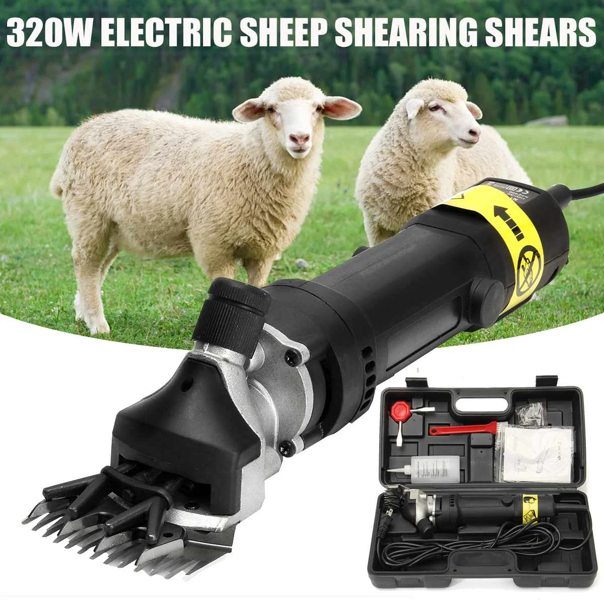 320W 110V Electric Shearing Clipper Shear Sheep Goats Alpaca Shears Pet Hair Shearing Machine Cutter Wool Scissor Farm Supplies
320W 110V Electric Shearing Clipper Shear Sheep Goats Alpaca Shears Pet Hair Shearing Machine Cutter Wool Scissor Farm Supplies
