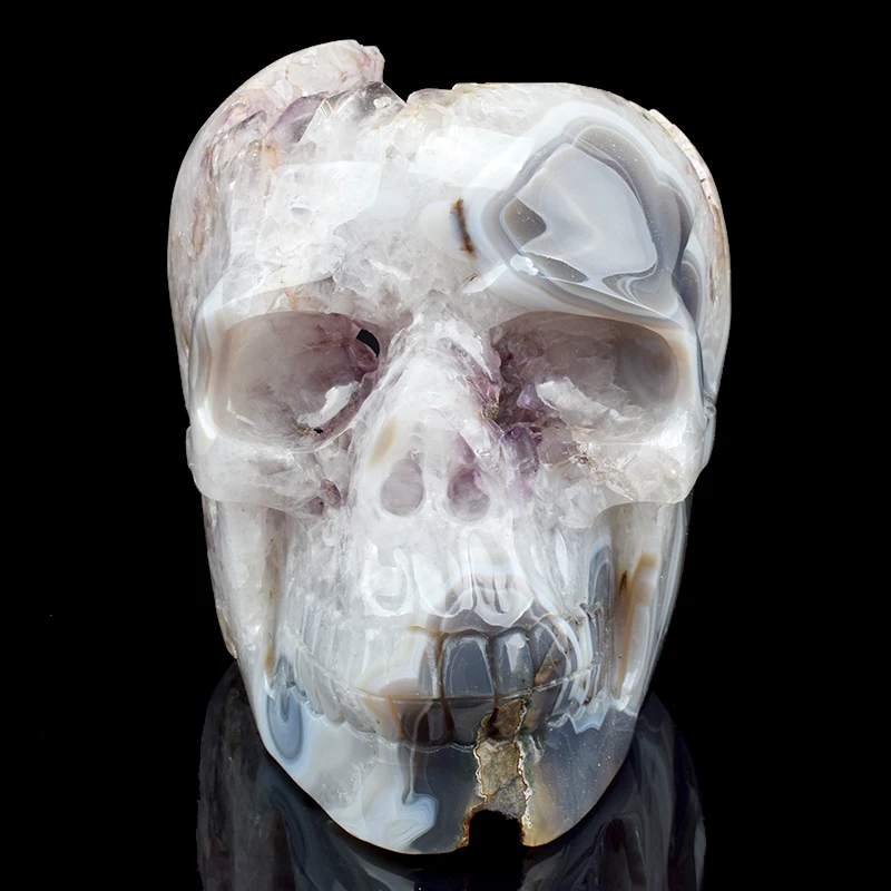 RSkull 6 Inch Healing Realistic Skulls Sculpture From Natural Agate Hand Carved Crystal Skull Statue Home Decor Artworks
RSkull 6 Inch Healing Realistic Skulls Sculpture From Natural Agate Hand Carved Crystal Skull Statue Home Decor Artworks