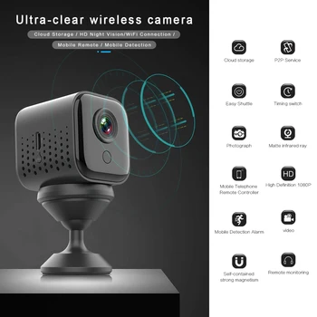 2MP 1080P Ultra-Clear Wireless HD mini camera wifi Cloud Storage Night Vision Mobile Detection Compatible with iPhone Smartphone
2MP 1080P Ultra-Clear Wireless HD mini camera wifi Cloud Storage Night Vision Mobile Detection Compatible with iPhone Smartphone