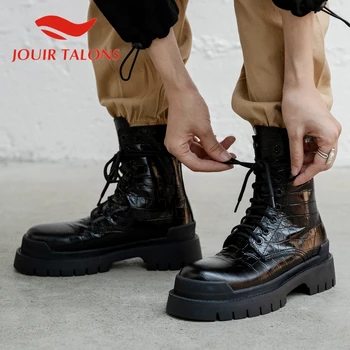 JOUIR TALONS High Quality Brand Design shoes Fashion Solid Real Leather Lace-Up Platform Stone Pattern Autumn Ankle Woman Boots
JOUIR TALONS High Quality Brand Design shoes Fashion Solid Real Leather Lace-Up Platform Stone Pattern Autumn Ankle Woman Boots