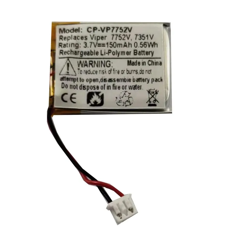 ZHUJI 150mAh Battery for Viper 7752V, Viper 7351V, Python 7752P, Python 7351P, Clifford 7752X, Clifford 7351X
ZHUJI 150mAh Battery for Viper 7752V, Viper 7351V, Python 7752P, Python 7351P, Clifford 7752X, Clifford 7351X