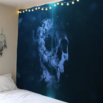 Blue skull polyester printing tapestry background decoration cloth factory direct sales can be customized
Blue skull polyester printing tapestry background decoration cloth factory direct sales can be customized