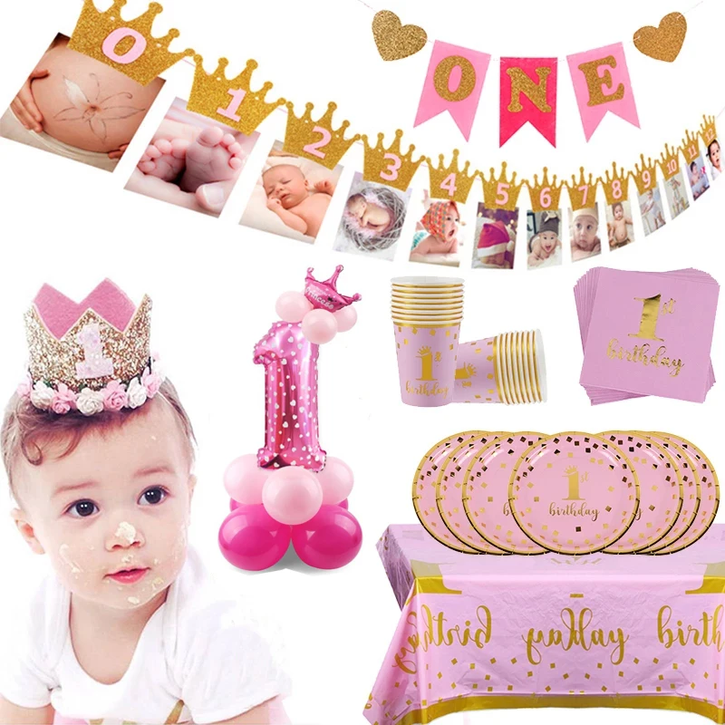 Kids 1st Birthday Party Decoration 1 Year Old Crown Baby Boy girl 1 First Birthday Balloon Garland Baby Shower Party Supplies
Kids 1st Birthday Party Decoration 1 Year Old Crown Baby Boy girl 1 First Birthday Balloon Garland Baby Shower Party Supplies