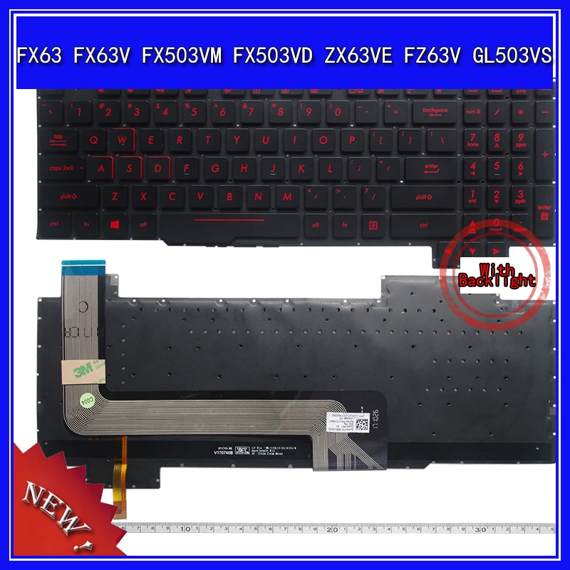 Клавиатура для ноутбука ASUS FX63 FX63V FX503VM FX503VD ZX63VE FZ63V GL503VS, сменная Клавиатура для ноутбука
Клавиатура для ноутбука ASUS FX63 FX63V FX503VM FX503VD ZX63VE FZ63V GL503VS, сменная Клавиатура для ноутбука