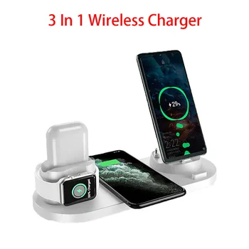 

Wireless Charger with QC3.0 Fast Charging Head Headset Three-in-one Wireless Chargers Qi Wireless Charger 무선충전기 Charger 10W