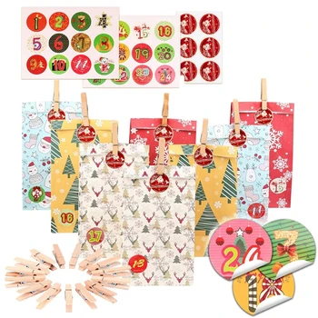 OOTDTY 24 Sets Candy Gift Food Packaging Treat Bags with Stickers Clips Rope Christmas Wedding Favor Baby Shower Supplies
OOTDTY 24 Sets Candy Gift Food Packaging Treat Bags with Stickers Clips Rope Christmas Wedding Favor Baby Shower Supplies